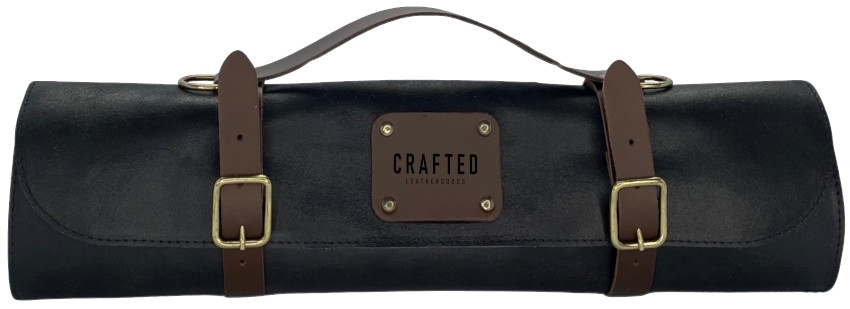 CRAFTED Rustikale Leder Messer Rolle 5 Black