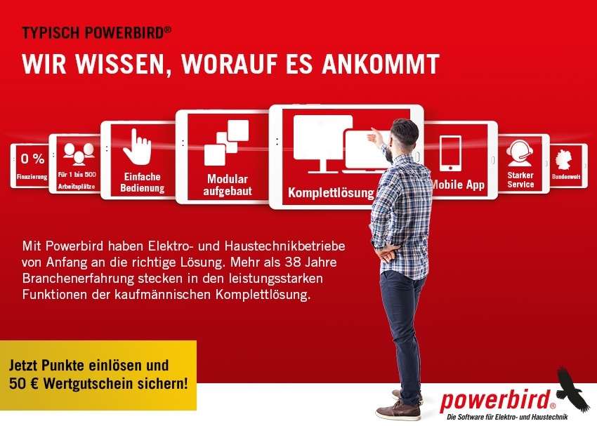 POWERBIRD Wertgutschein 50 EUR