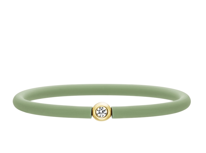 JMC Kautschukarmband gold - salbei