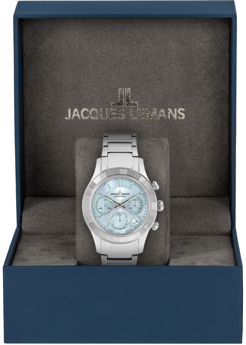 JACQUES LEMANS Venice 38 mm Damenuhr - blau
