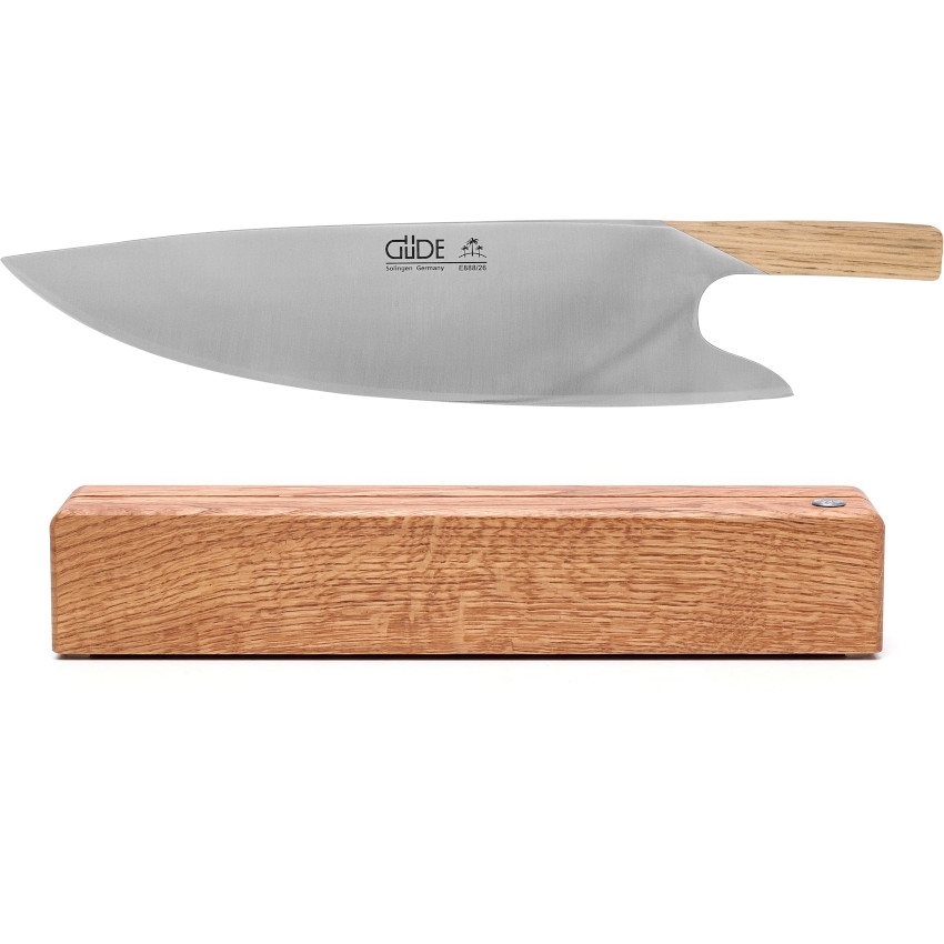 GÜDE The Knife + Messerhalter Eichenholz