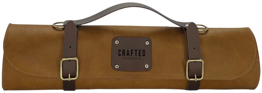 CRAFTED Rustikale Leder Messer Rolle 5 Sand