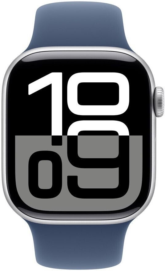 APPLE Watch Series 10 Silber, 42 mm Denim Band S/M