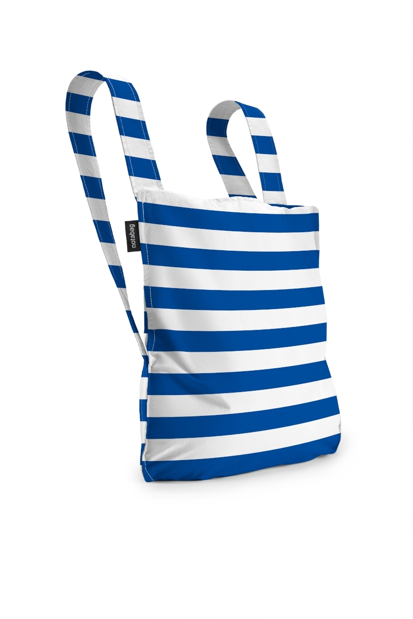 NOTABAG Original Tasche, blau/weiß gestreift