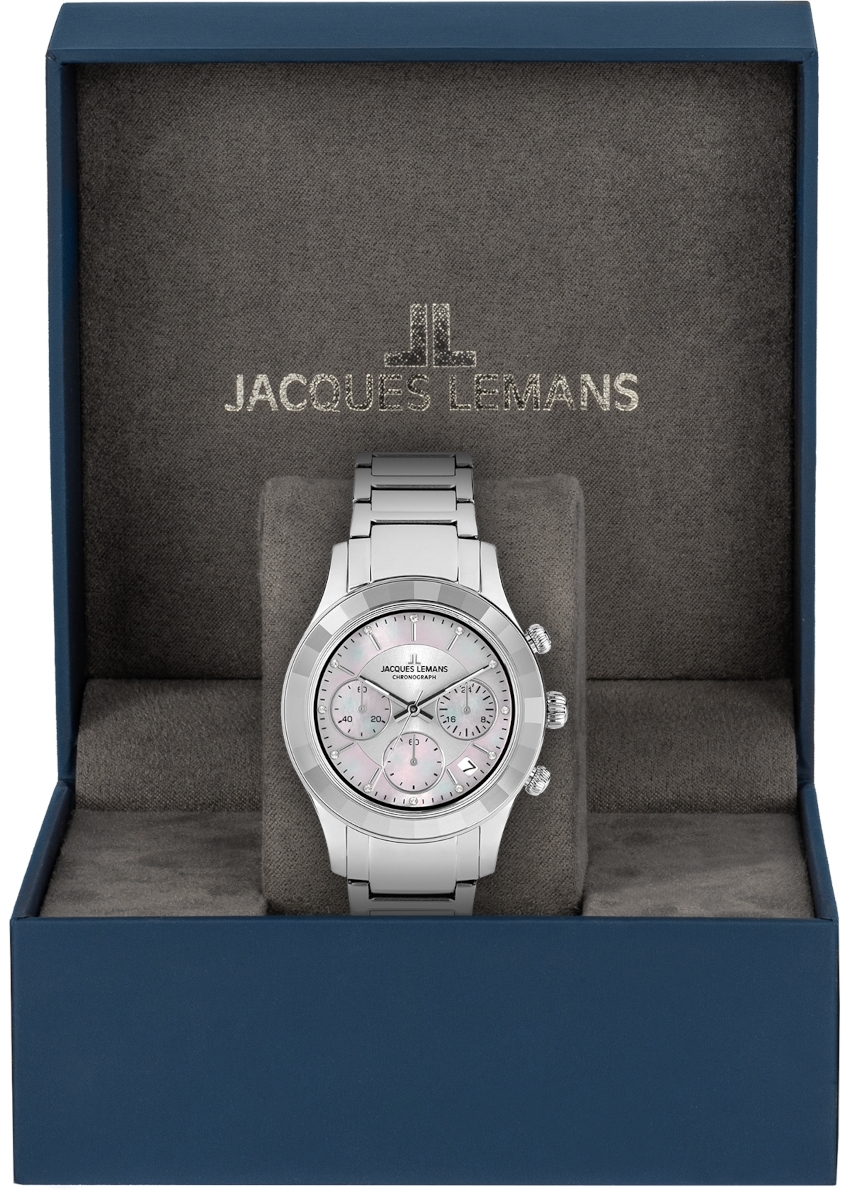 JACQUES LEMANS Venice 38 mm Damenuhr - weiß