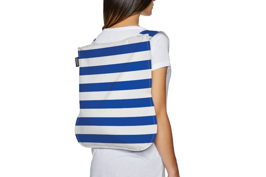 NOTABAG Original Tasche, blau/weiß gestreift