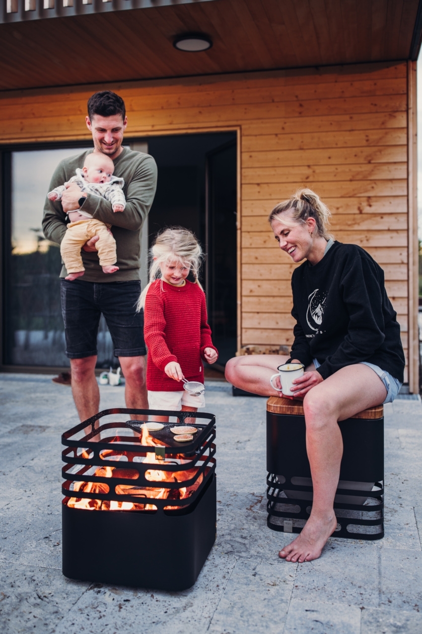 HÖFATS Feuerkorb CUBE Set pulverbeschichtet