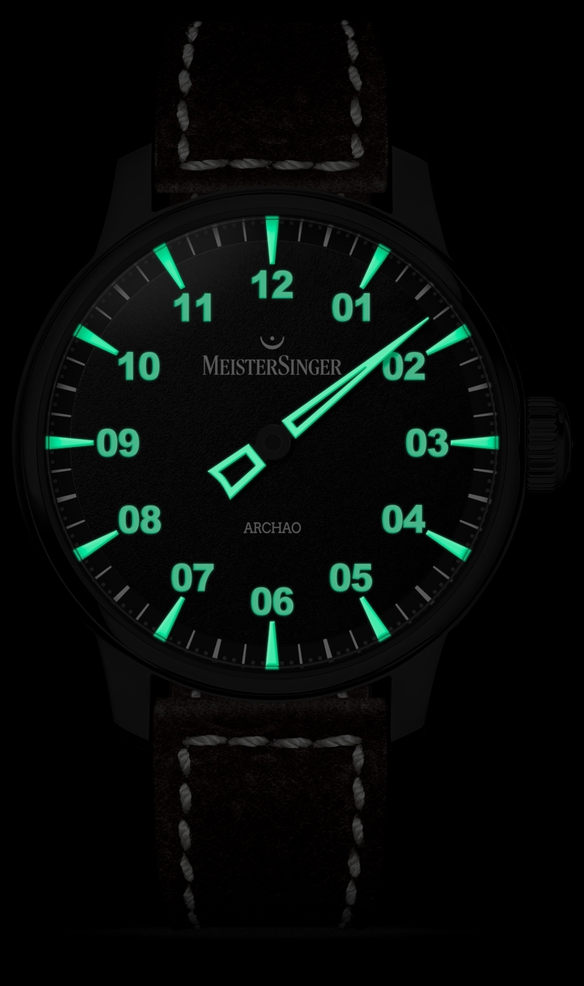 MEISTERSINGER Archao Herrenuhr - schwarz