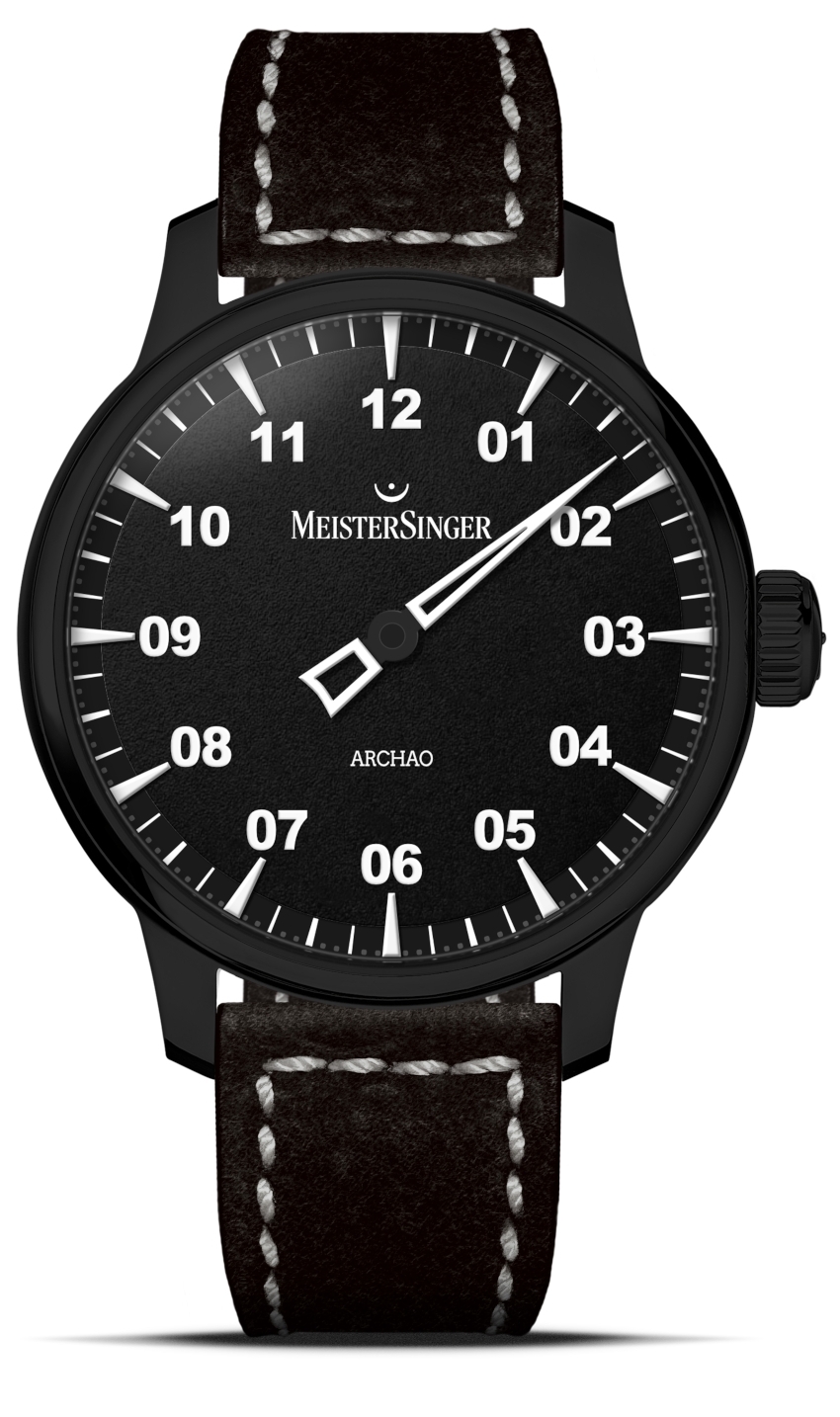 MEISTERSINGER Archao Herrenuhr - schwarz
