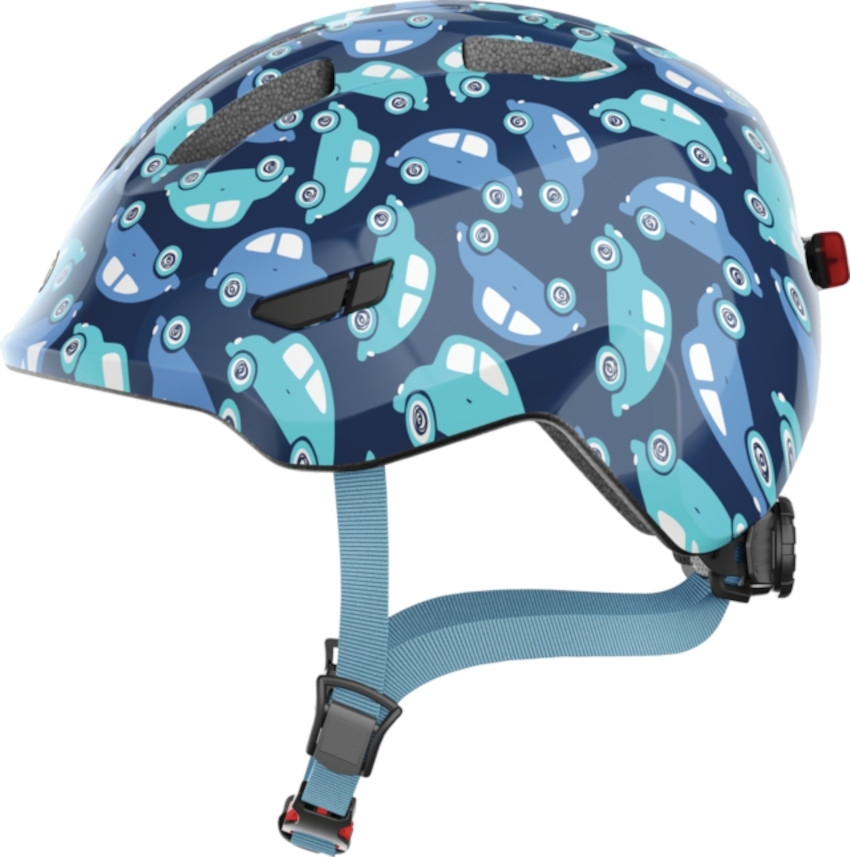 ABUS Kinderhelm Smiley 3.0 LED - S blue car