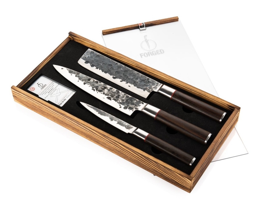 FORGED 3er Messerset Sebra