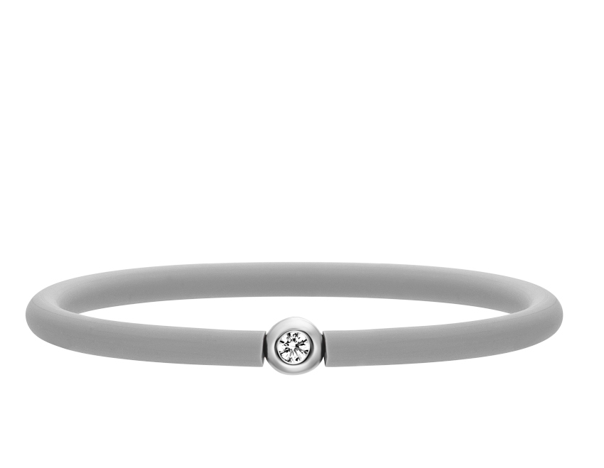 JMC Kautschukarmband silber - grau