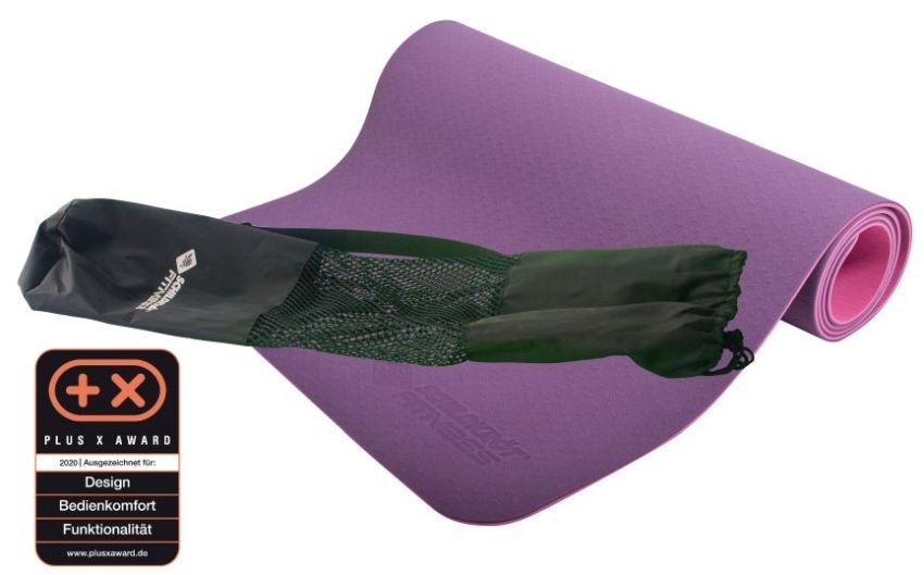 SCHILDKRÖT Yogamatte 4 mm Bicolor Violett/Rosa