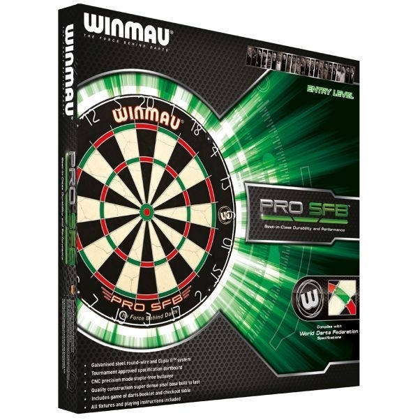 WINMAU Dartboard-Set Pro-SFB+6 Steel Darts