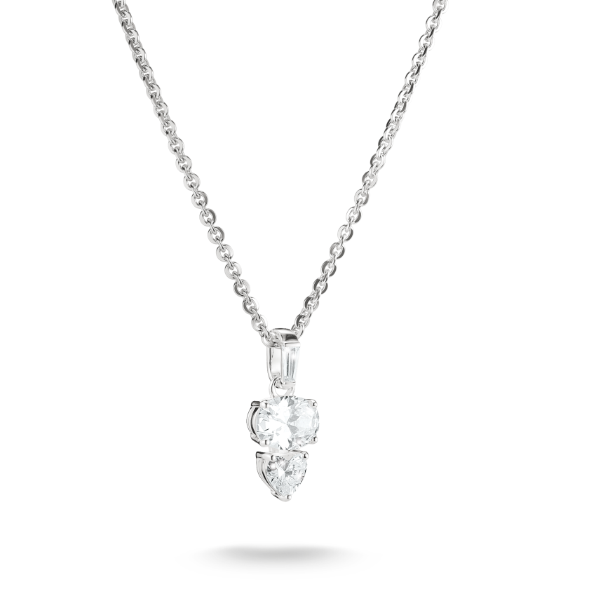 THOMAS SABO Kette mit Zirkonia Oval Herz - silber