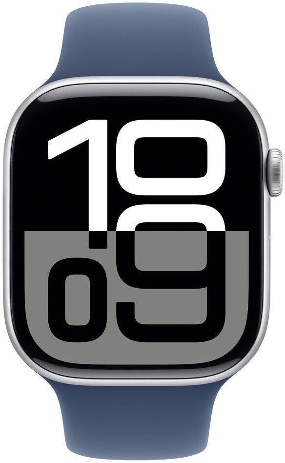 APPLE Watch Series 10 Silber, 46 mm Denim Band M/L