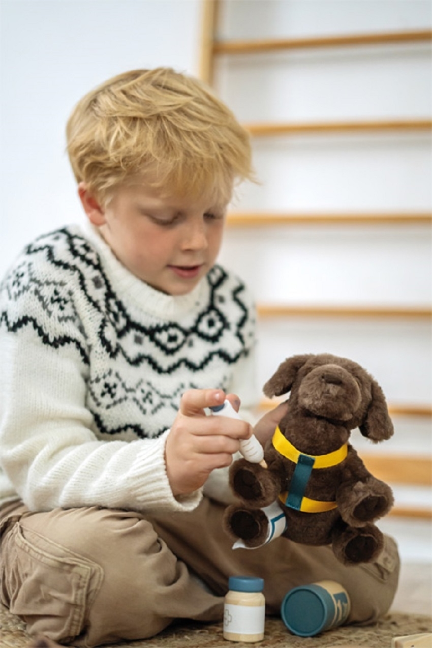 SMALLFOOT Hund mit Tasche und Pflegeset