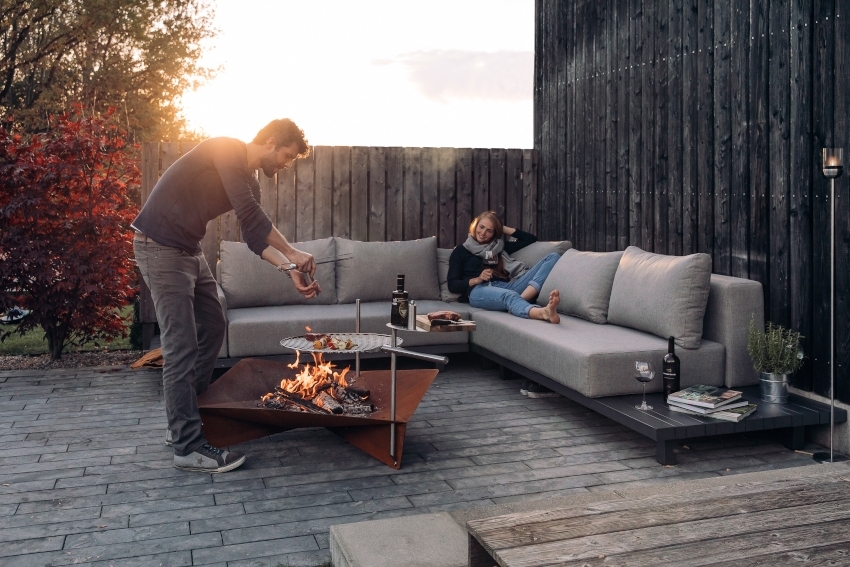 HÖFATS Triple 90 Feuerschalen-Grillset