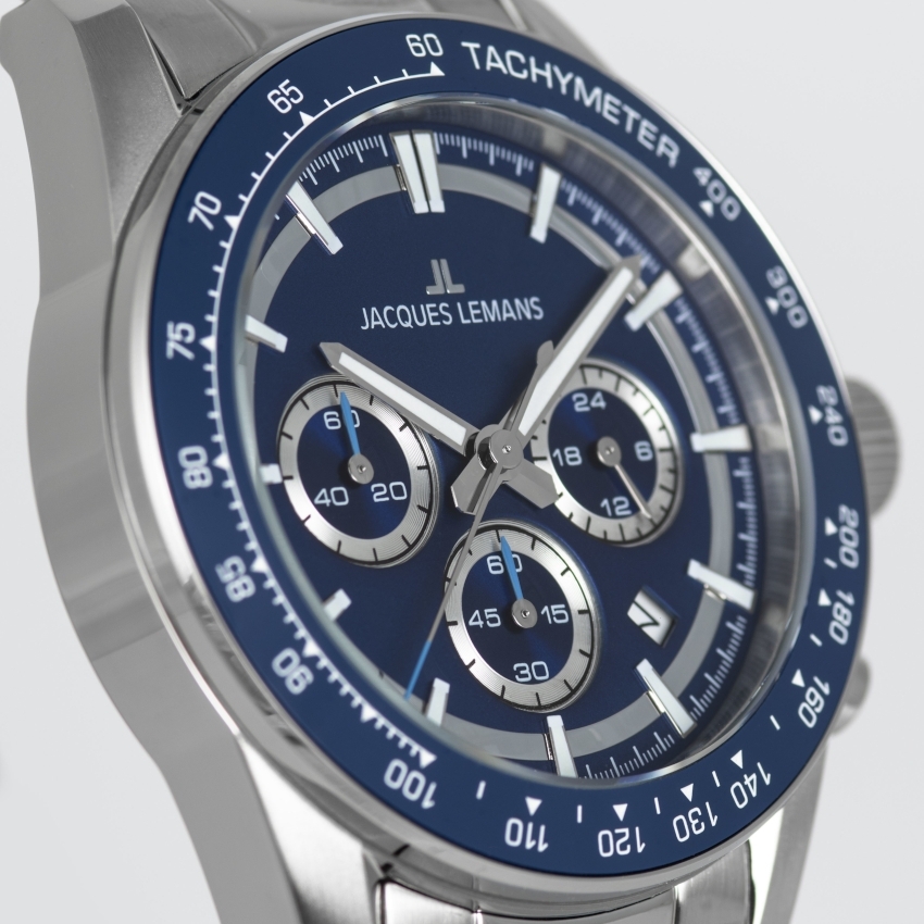 JACQUES LEMANS Liverpool 43 mm Herrenuhr - blau