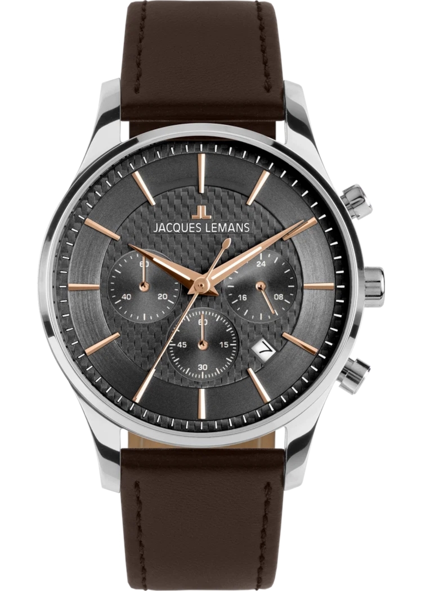 JACQUES LEMANS London 42 mm Herrenuhr - braun