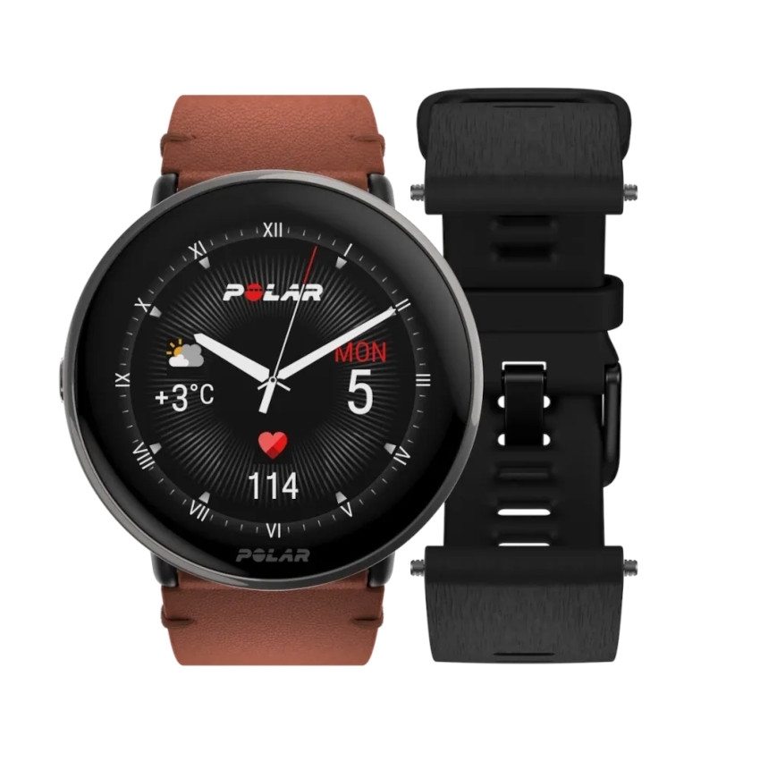 POLAR Ignite 3 Titanium mit 2 Bändern