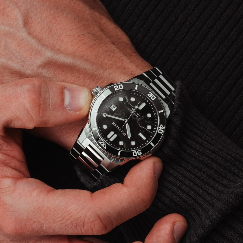 HOLZKERN Deepdiver Herren - Marmor & Silber