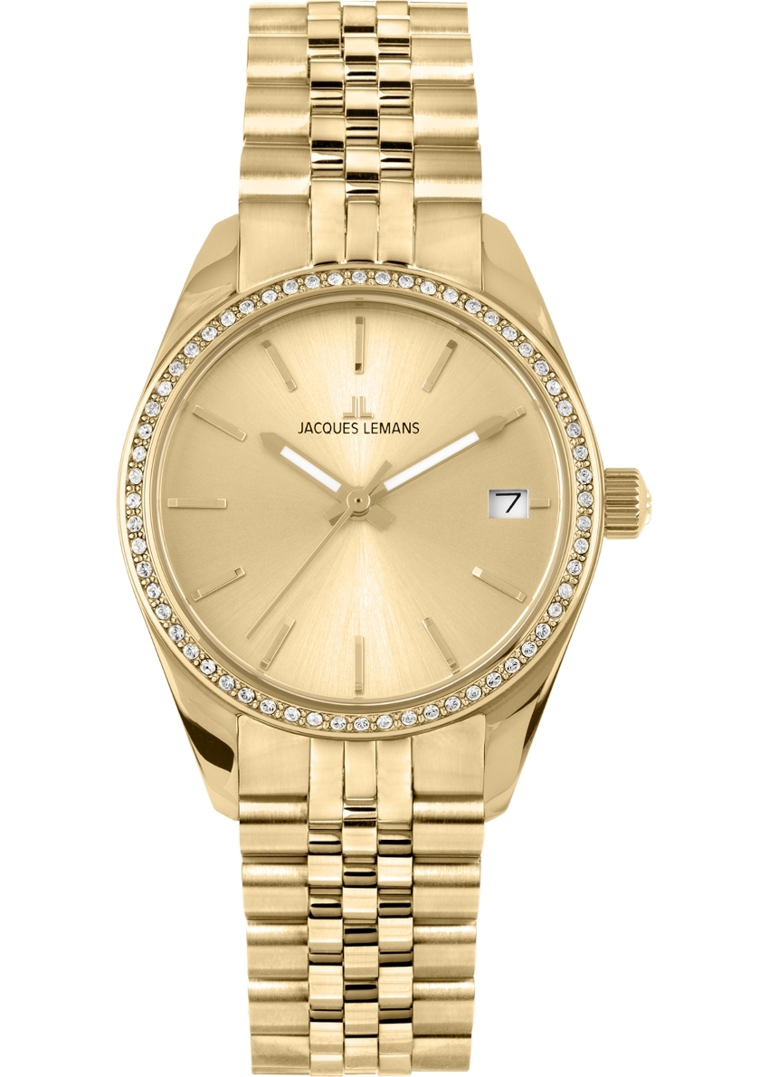 JACQUES LEMANS Derby 30 mm Damenuhr - gold