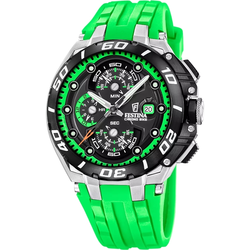 FESTINA Chrono Bike 46,57 mm Herrenuhr - grün