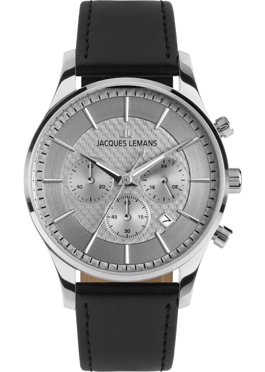 JACQUES LEMANS London 42 mm Herrenuhr - silber