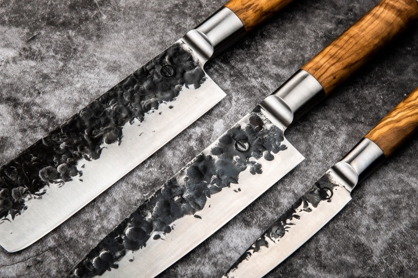 FORGED 3er Messerset Olive