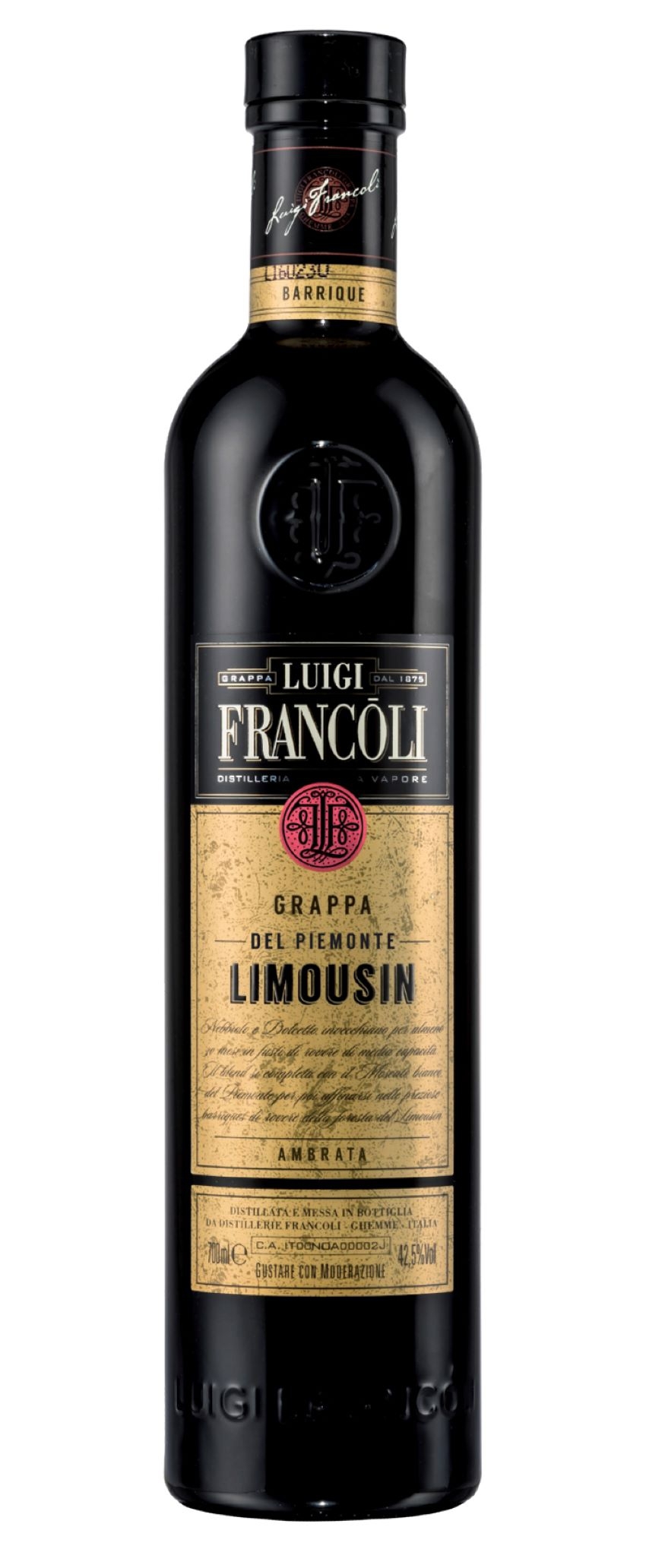LUIGI FRANCOLI Grappa Barrique Del Limousin 0,7L