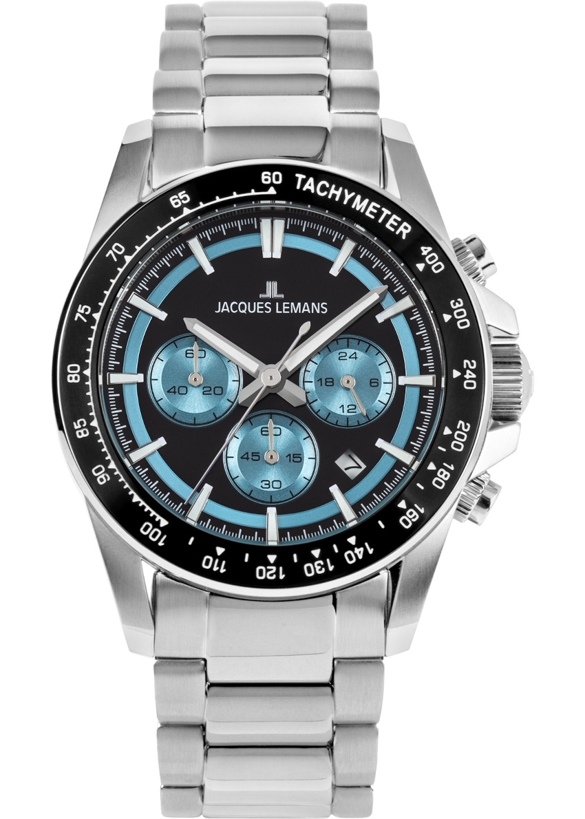 JACQUES LEMANS Liverpool 43 mm Herrenuhr - türkis
