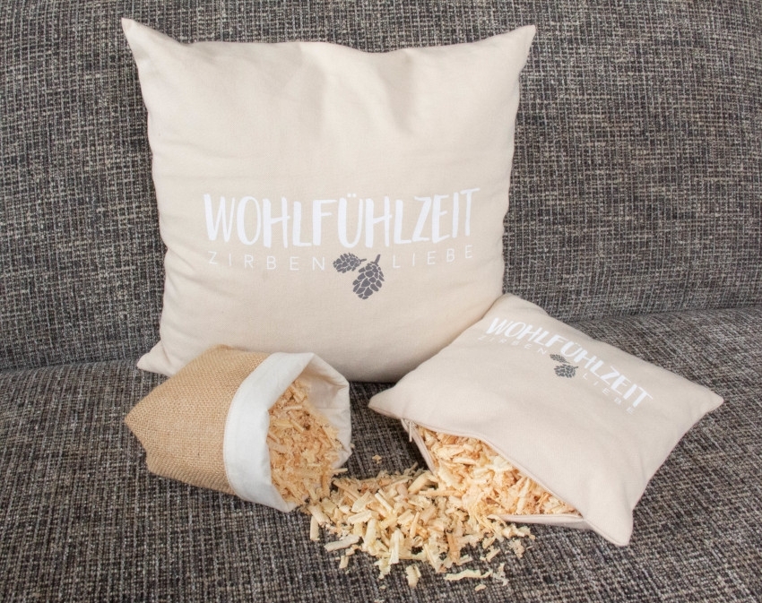 HERBALIND Zirbenkissen Set, natur