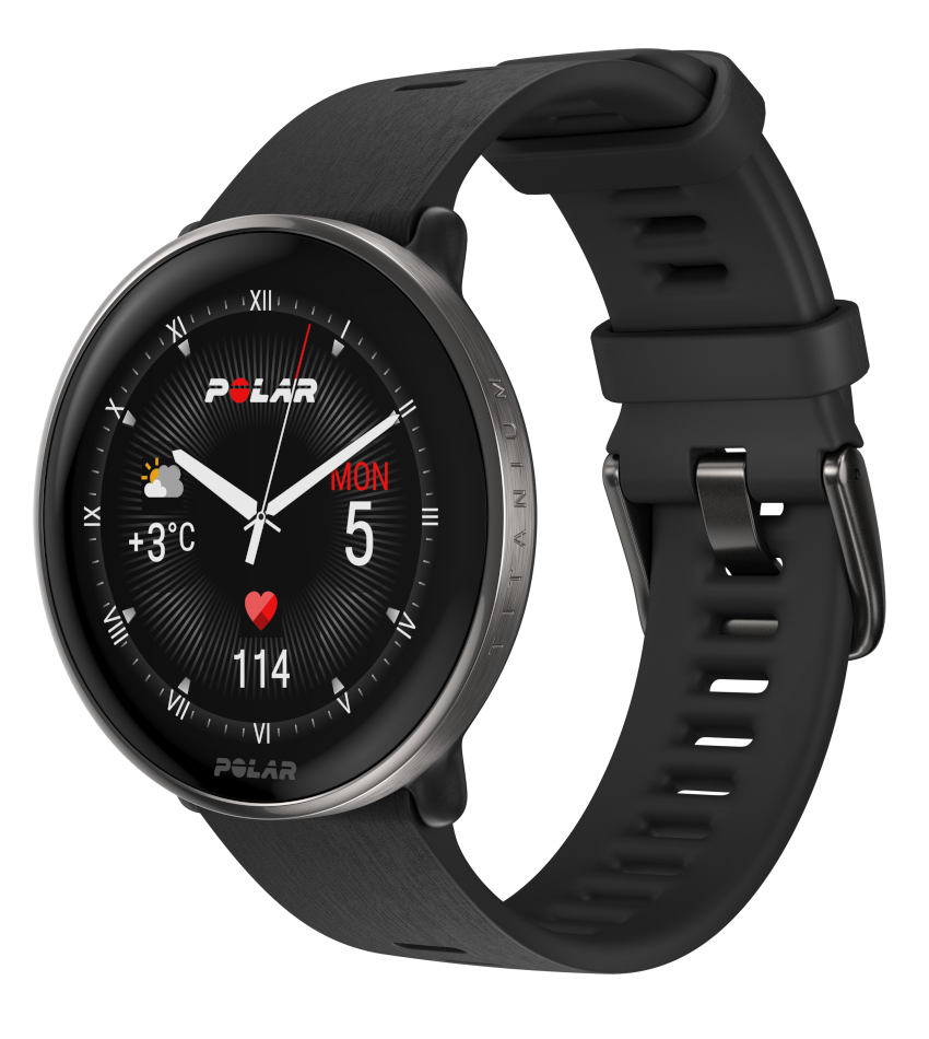 POLAR Ignite 3 Titanium mit 2 Bändern