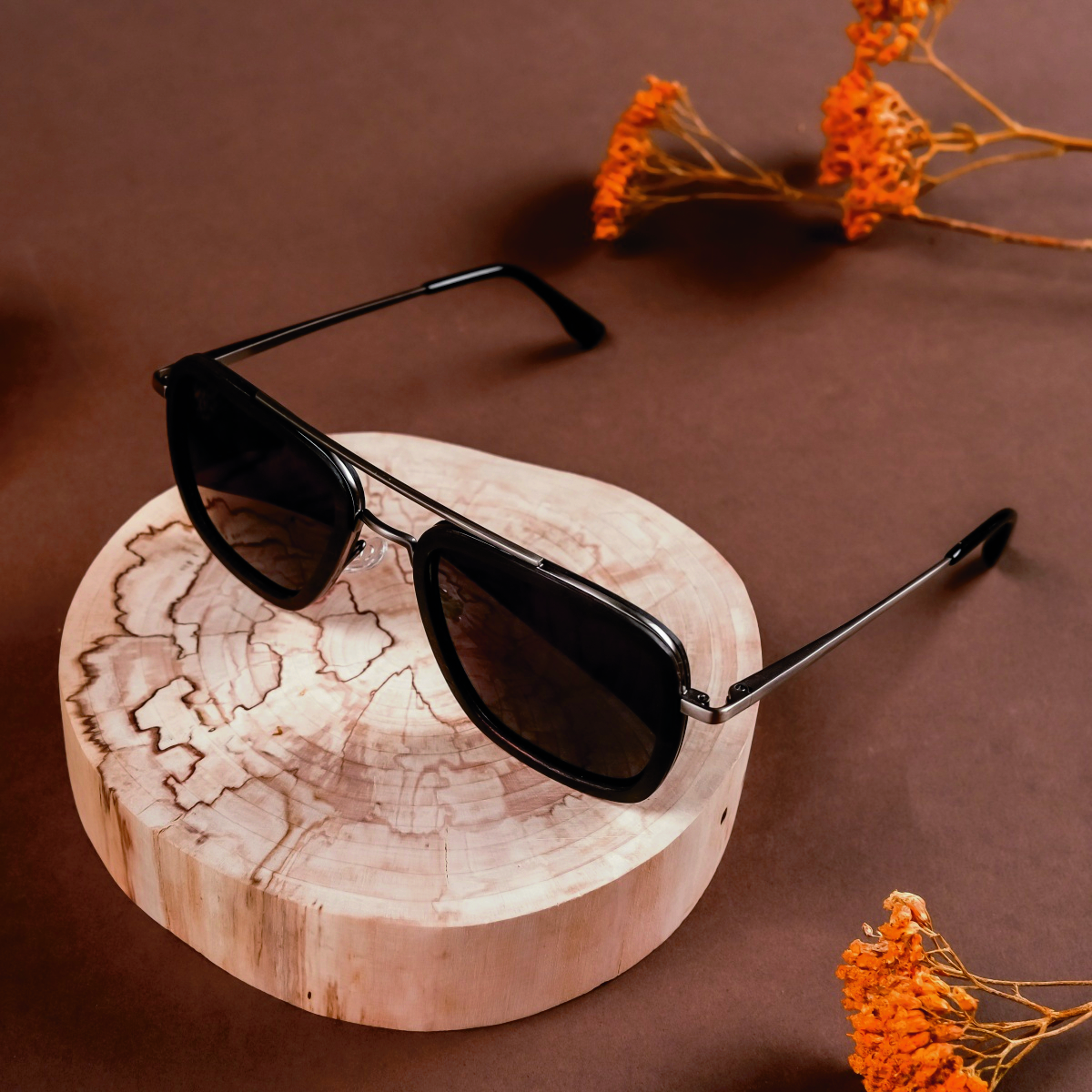 HOLZKERN Brille The Logician Leadwood/Antiksilber