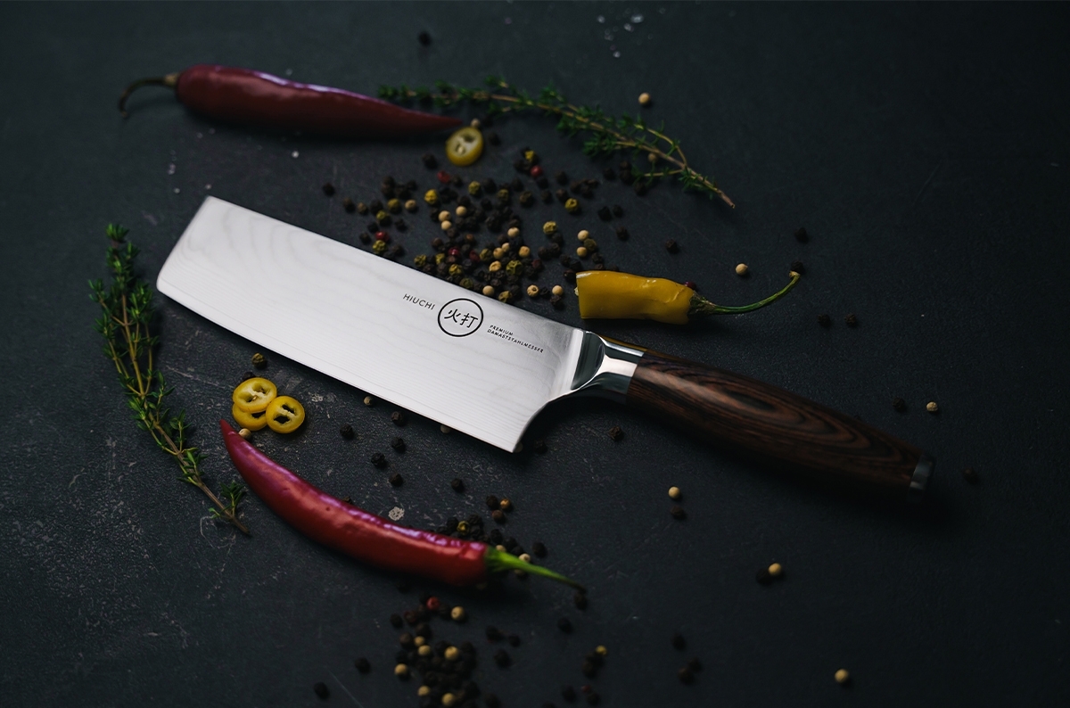 HIUCHI Damaststahlmesser Typ NAKIRI