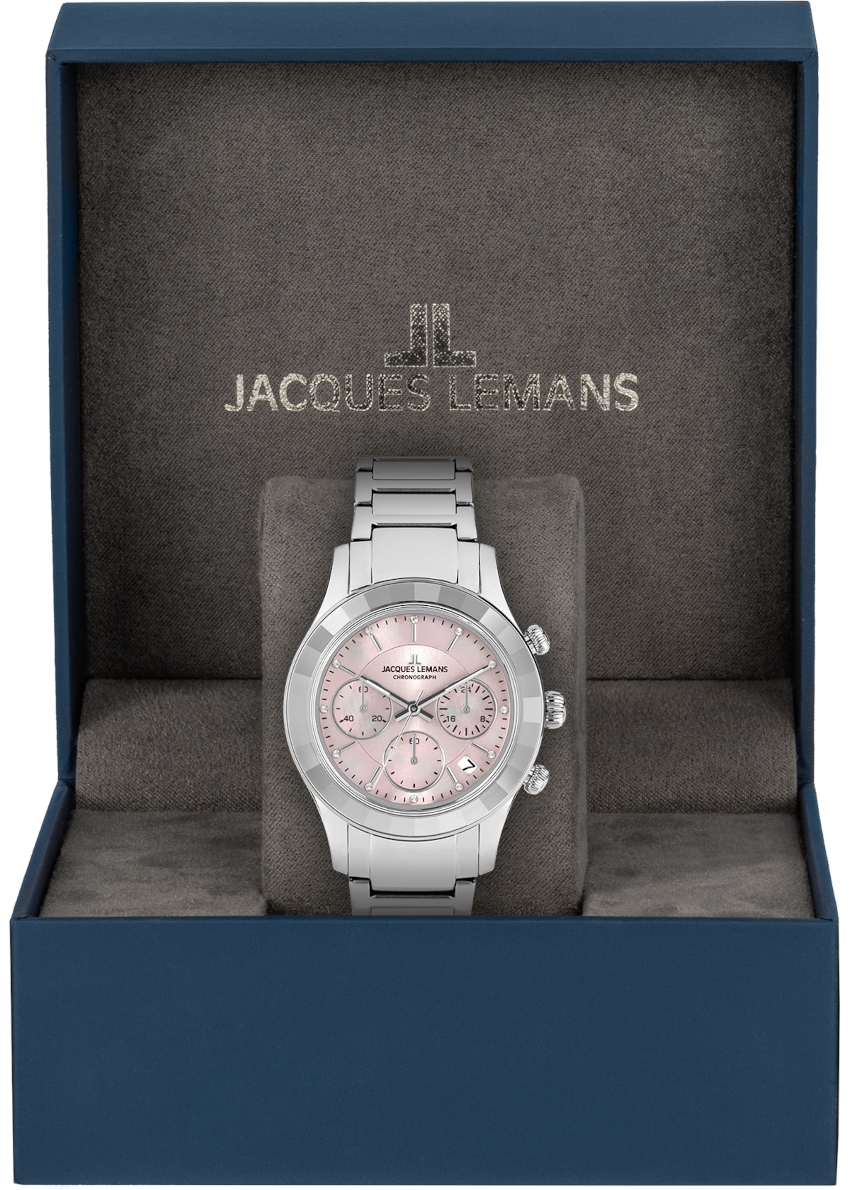 JACQUES LEMANS Venice 38 mm Damenuhr - rosa