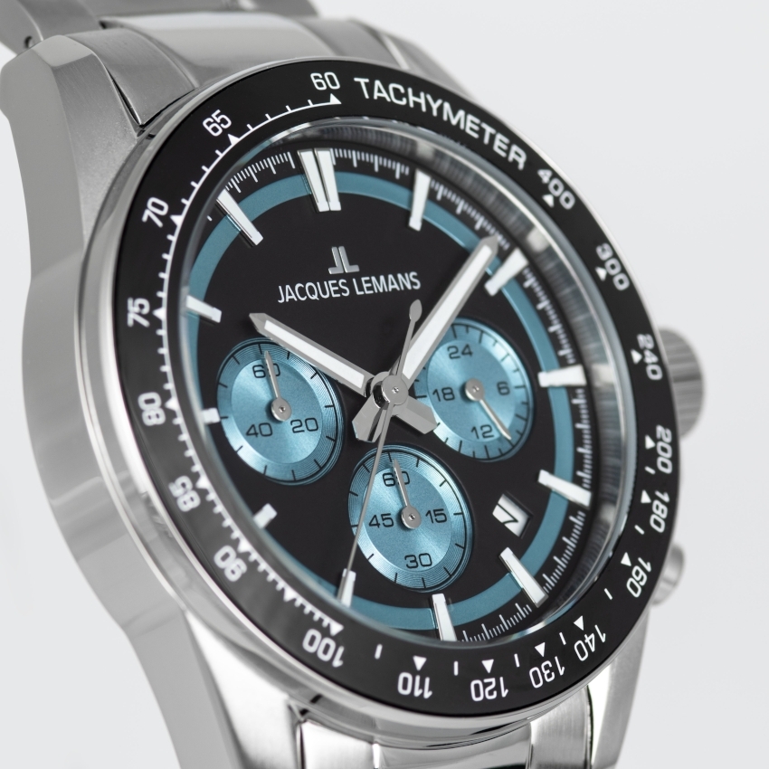 JACQUES LEMANS Liverpool 43 mm Herrenuhr - türkis