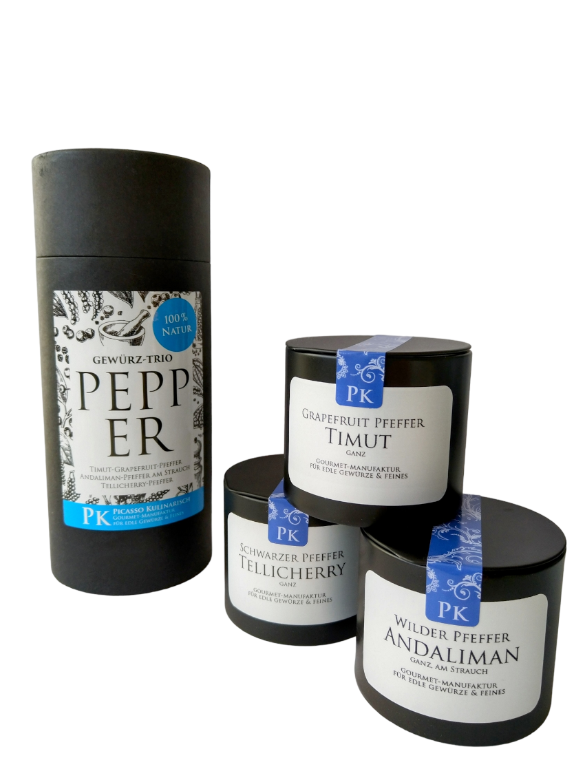 PICASSO KULINARISCH Pfeffer 3er Set in Design Dose