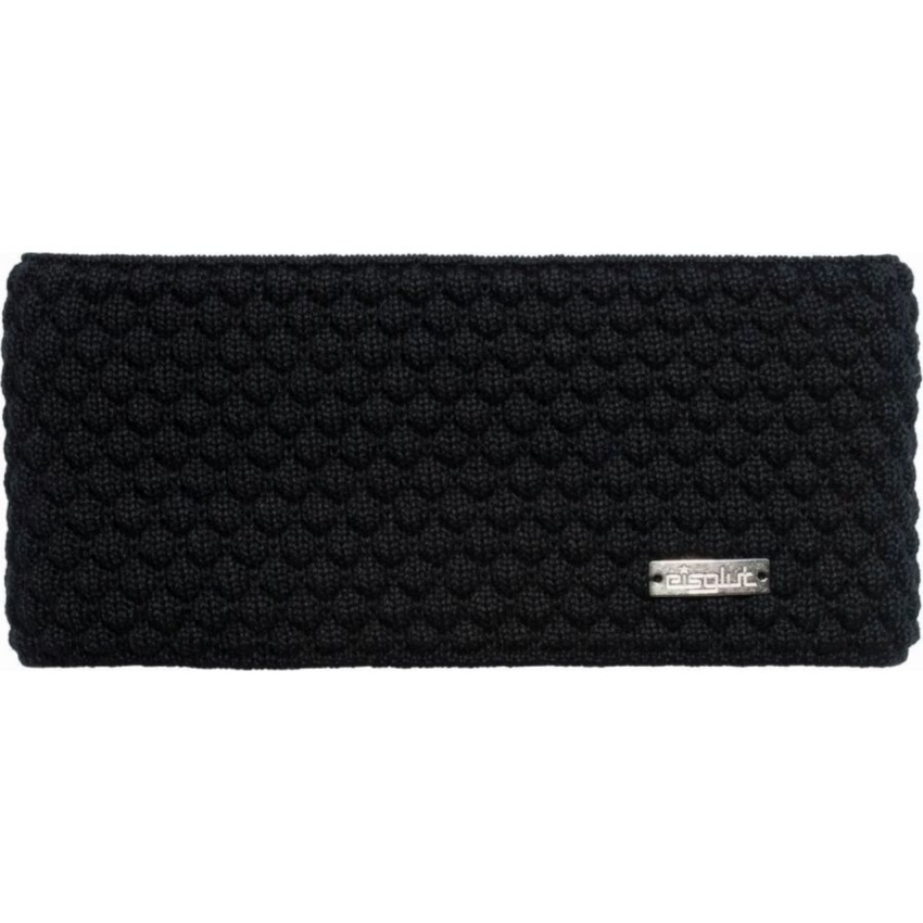 EISGLUT Damen Stirnband Minal Merino - schwarz