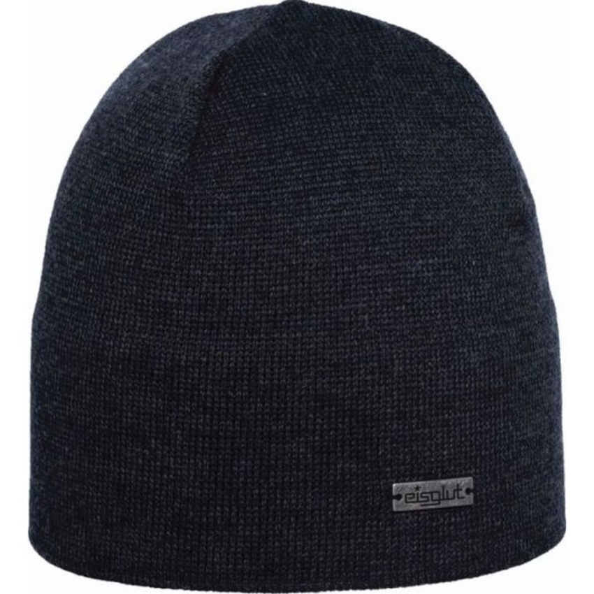 EISGLUT Klassische Mütze Finea Merino - schwarz