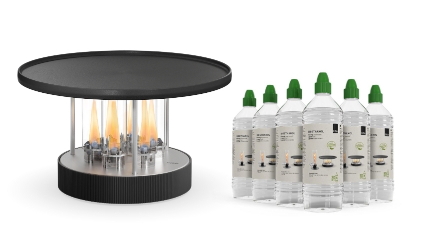 HÖFATS Circle 35 Tischgrill + 6 Liter Brennstoff